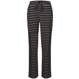 NATALIA STRAIGHT PANTS BLACK DARK GREY STRIPE